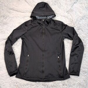 Nike‎ Golf Jacket Womens S Black Track Windbreaker Zip Up Pockets Lightweight